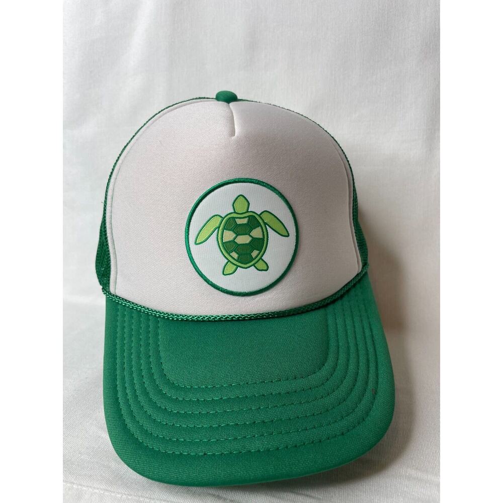 DTTO Turtle Print Mens Green Visor 32 467 One Size Adjustable Hat
